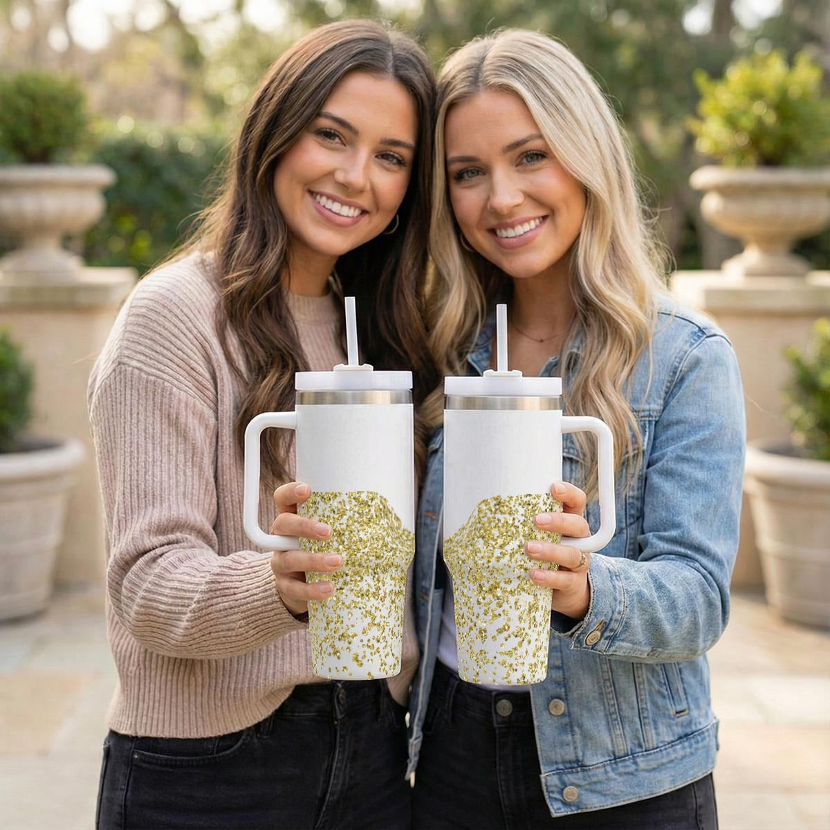 GOLD DIP 40 oz Tumbler With Handle Printed in USA
