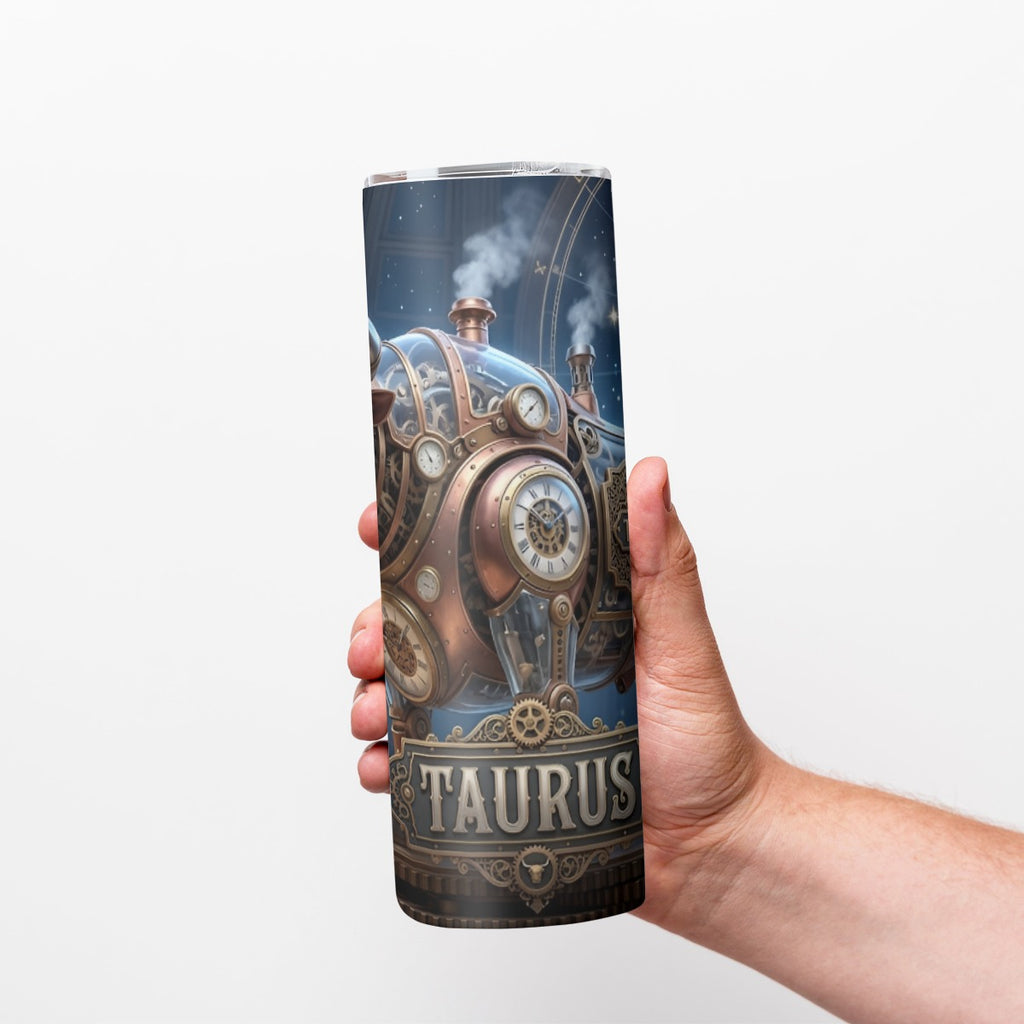 Portable Reusable Tumbler- Steampunk Taurus