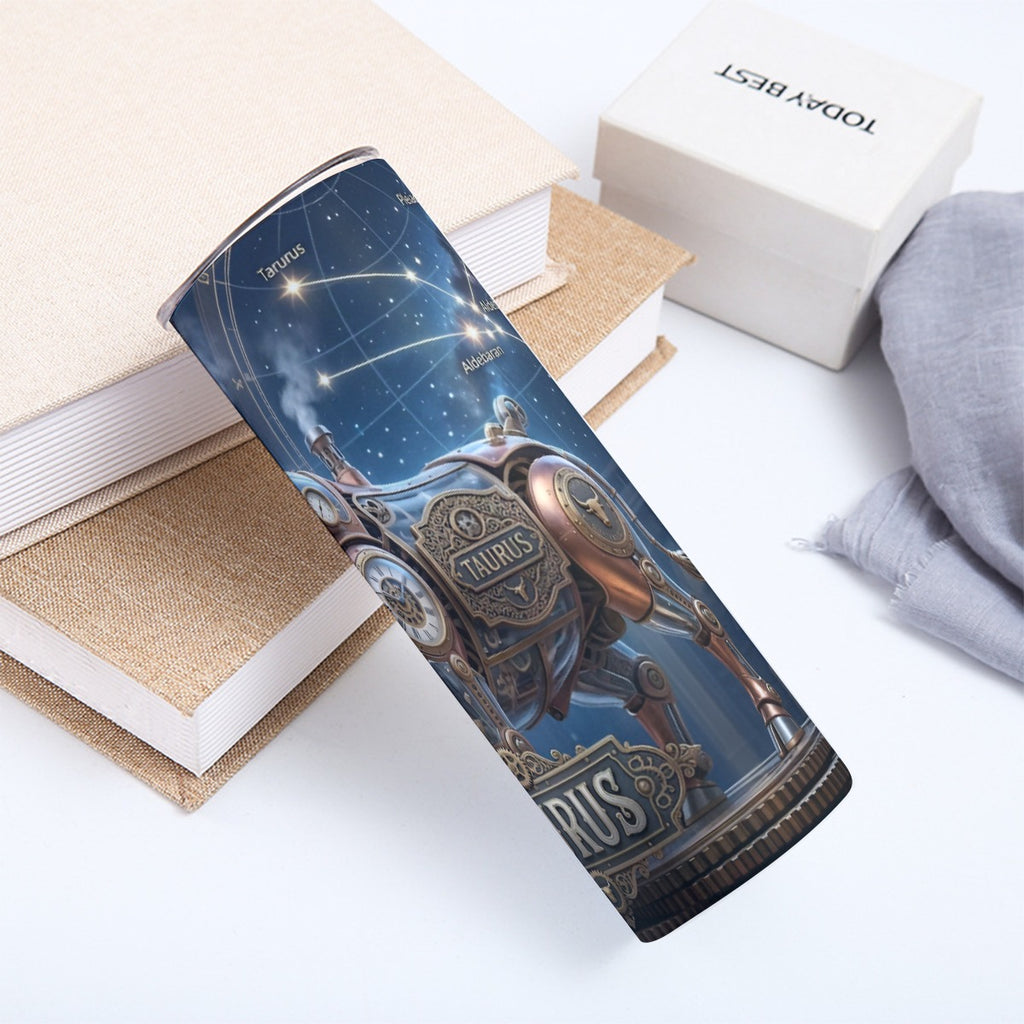 Portable Reusable Tumbler- Steampunk Taurus