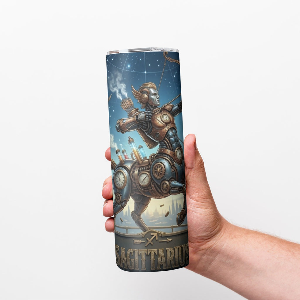 Portable Reusable Tumbler- Steampunk Sagittarius