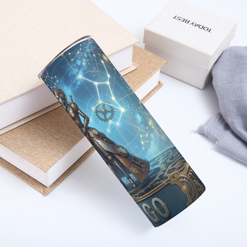 Portable Reusable Tumbler- Steampunk Virgo