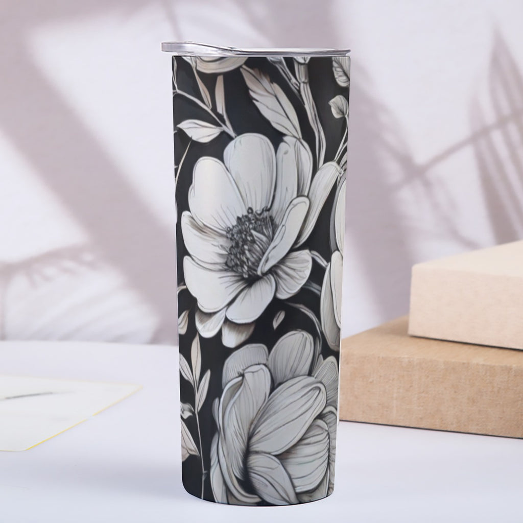 Custom 20OZ Straight Cup With Sliding Lid Printed in USA