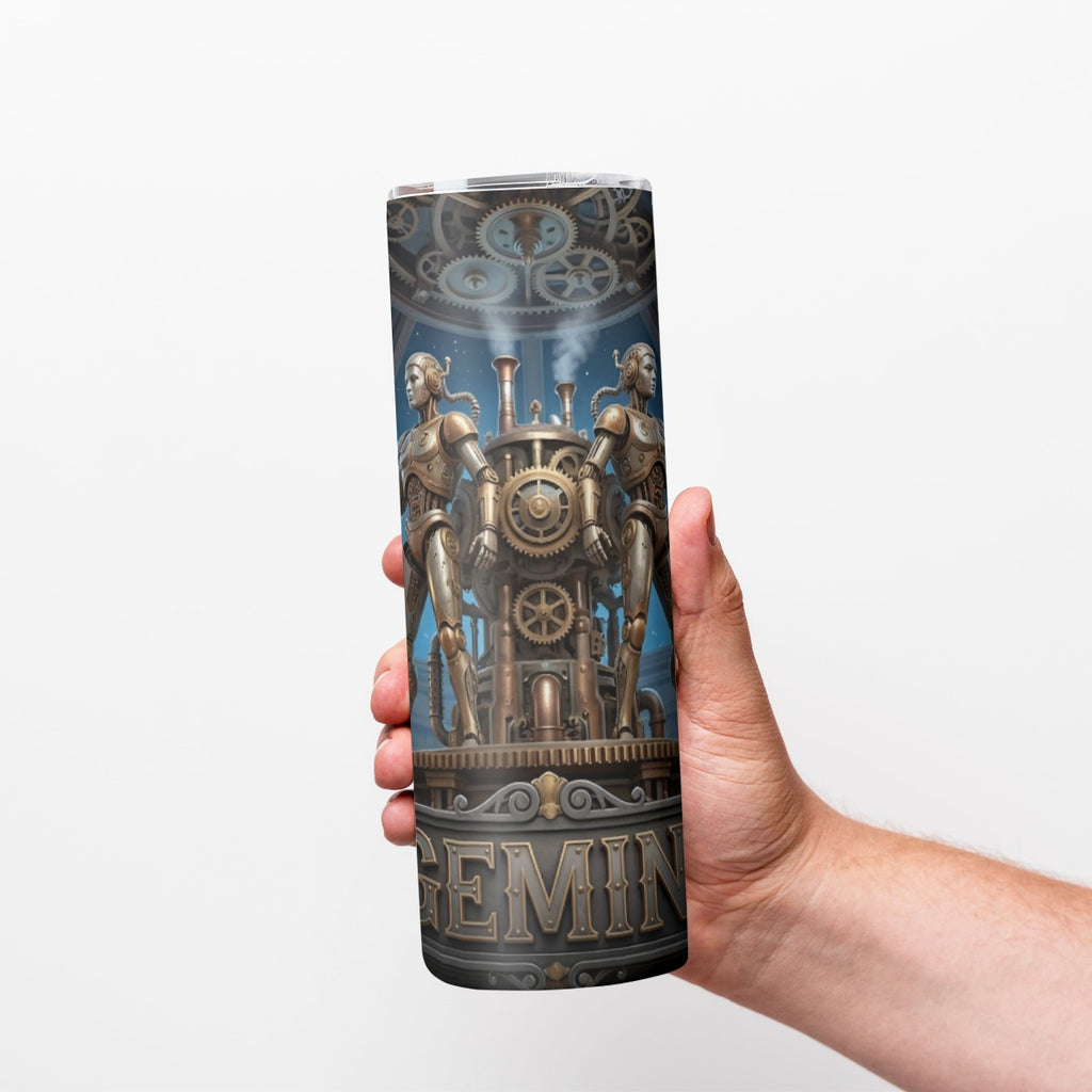 Portable reusable tumbler- Steampunk Gemini
