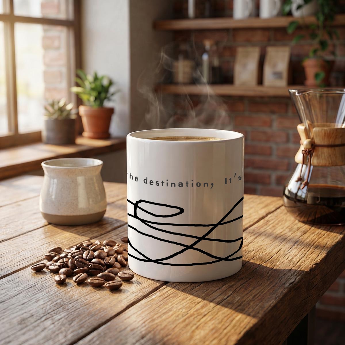 It's not the destination, It's the voyage" Travel Mugs 11oz Printed in Canada | Ceramics