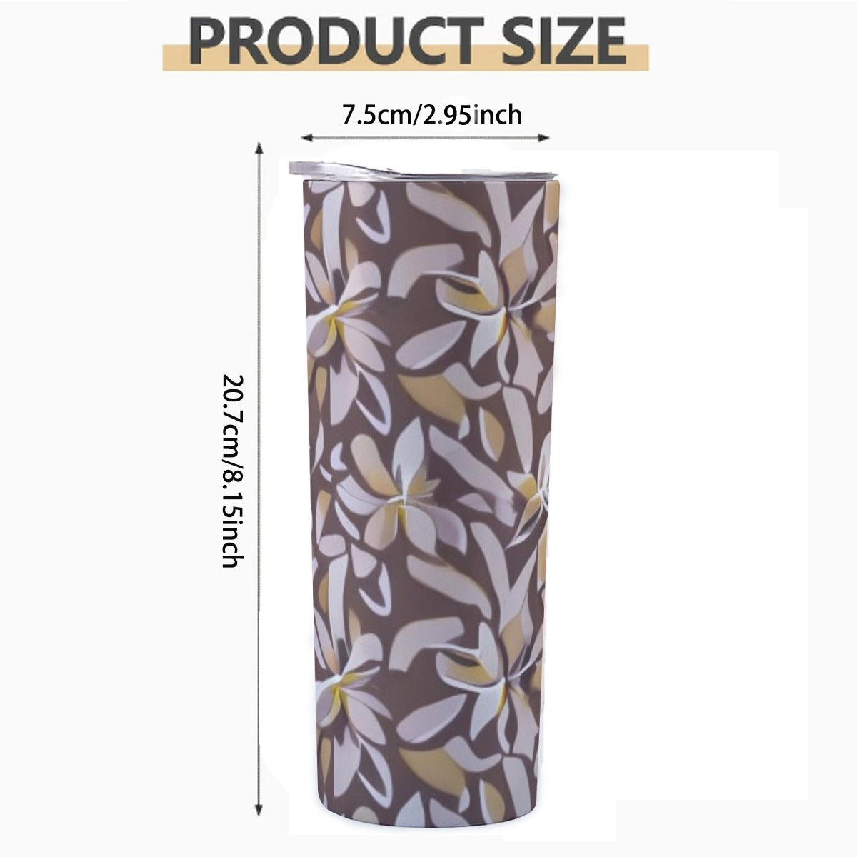 Custom 20OZ Straight Cup With Sliding Lid Printed in USA