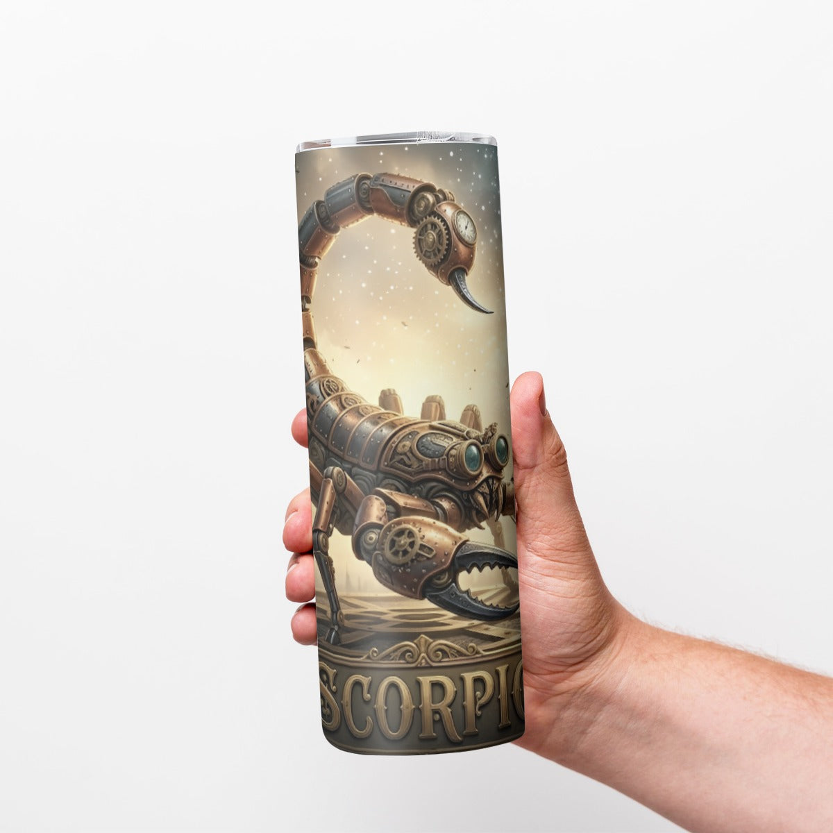 Portable Reusable Tumbler- Steampunk Scorpio