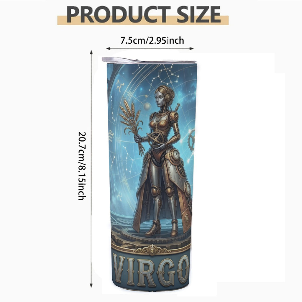 Portable Reusable Tumbler- Steampunk Virgo