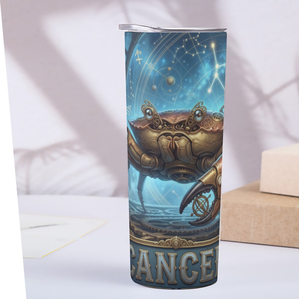 Portable reusable tumbler- Steampunk Cancer