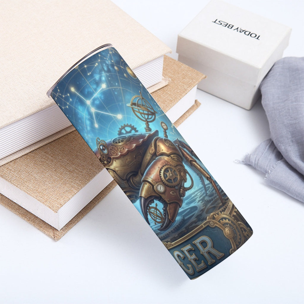 Portable reusable tumbler- Steampunk Cancer