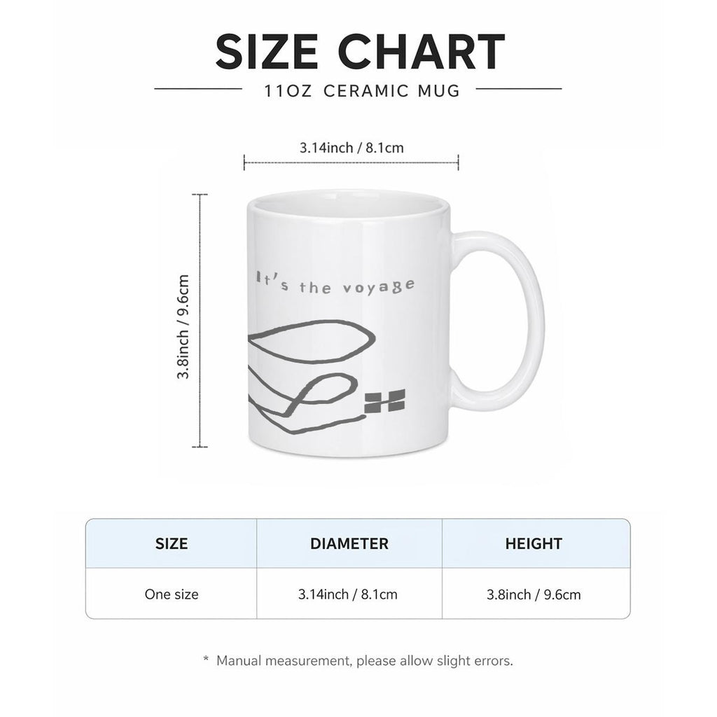 It's not the destination, It's the voyage" Travel Mugs 11oz Printed in Canada | Ceramics