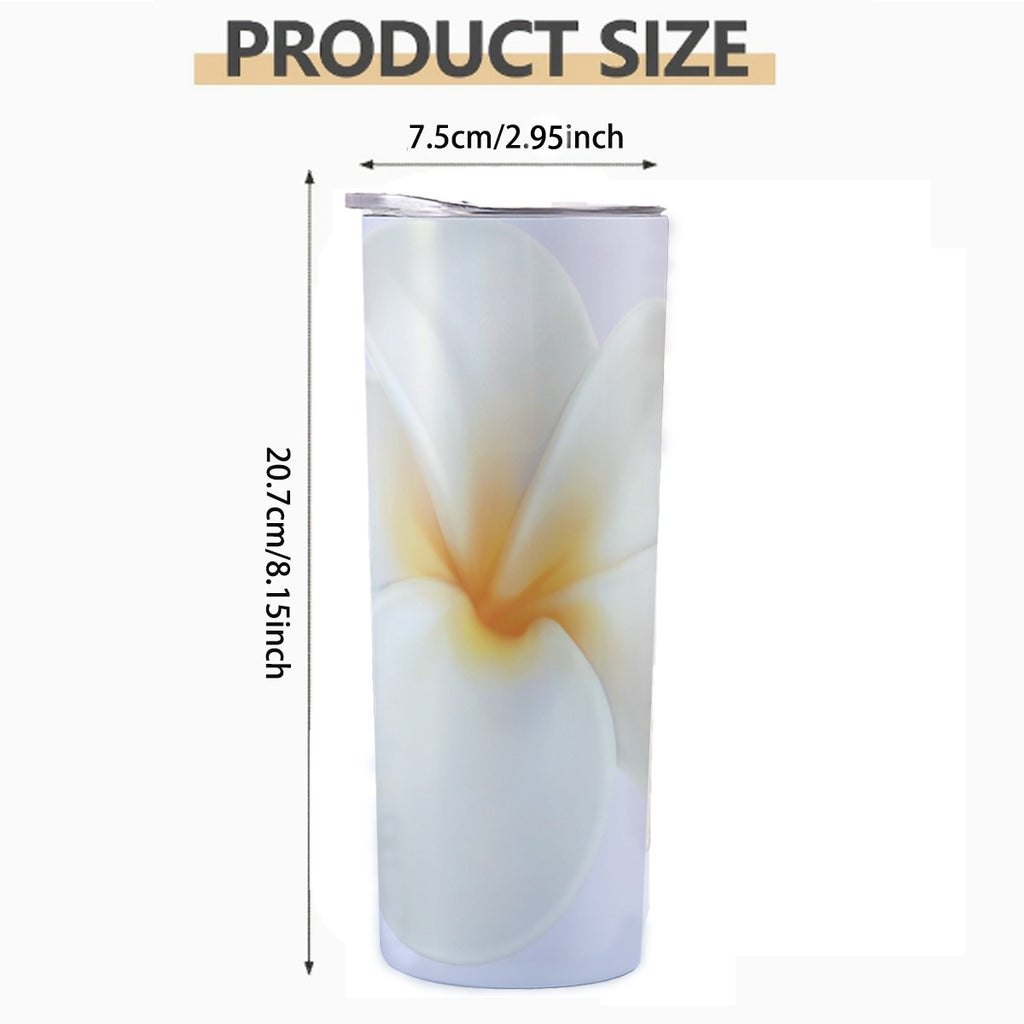 Purple background 20OZ Straight Cup With Sliding Lid Printed in USA
