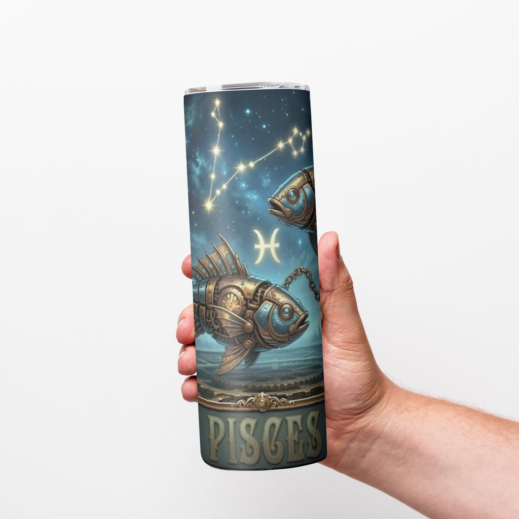 Portable Reusable Tumbler- Steampunk Pisces