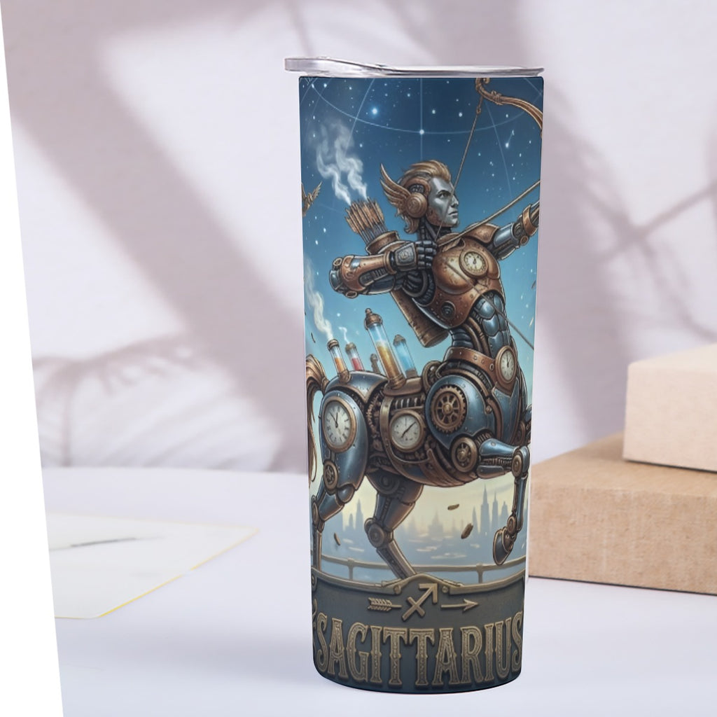 Portable Reusable Tumbler- Steampunk Sagittarius