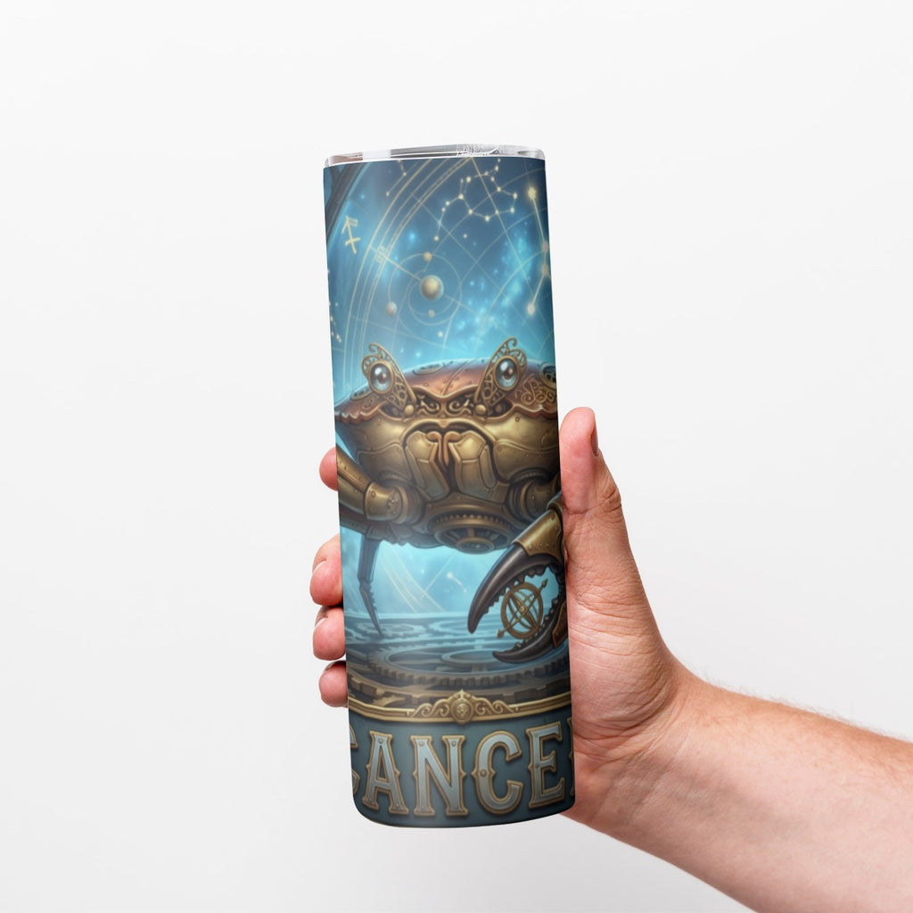 Portable reusable tumbler- Steampunk Cancer