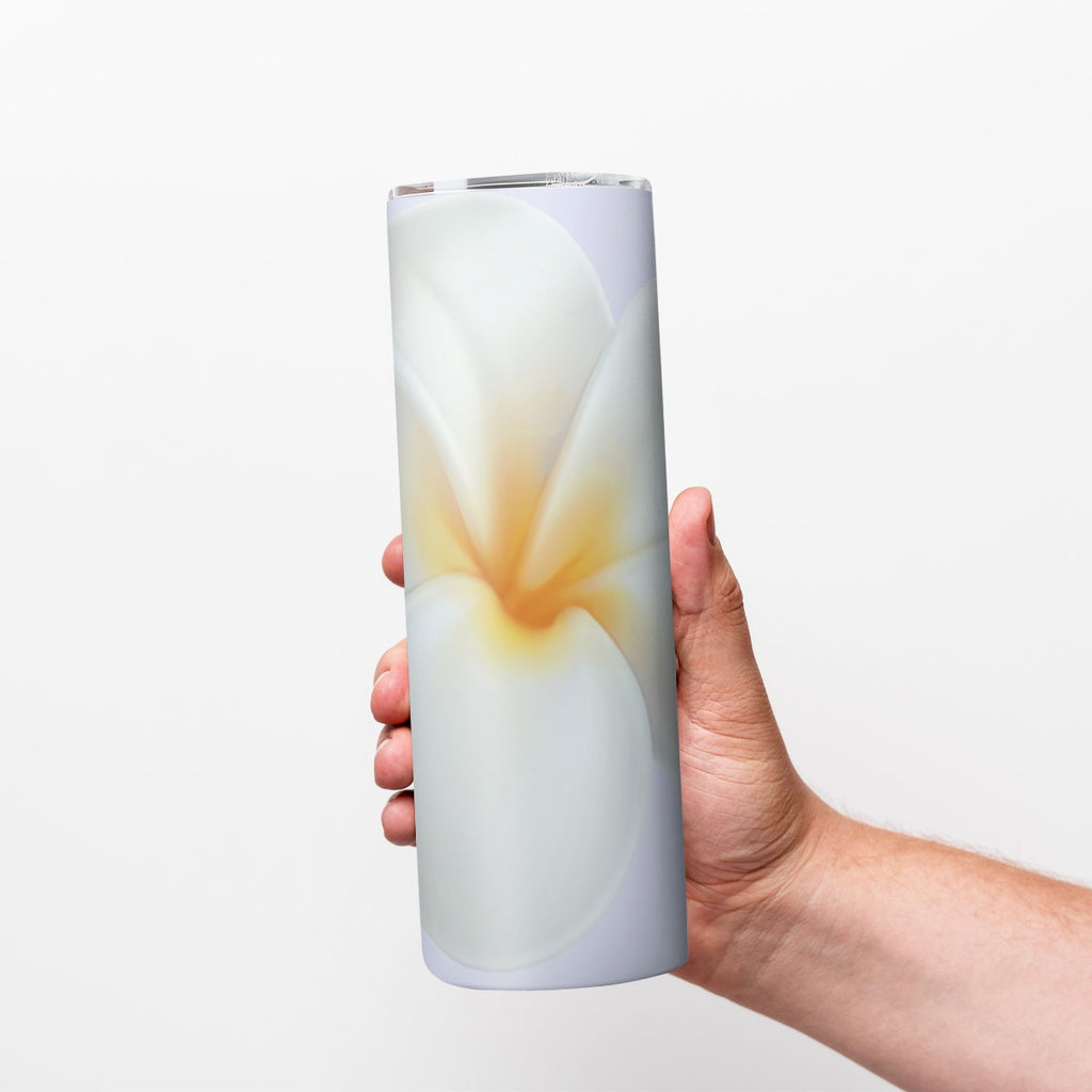 Purple background 20OZ Straight Cup With Sliding Lid Printed in USA