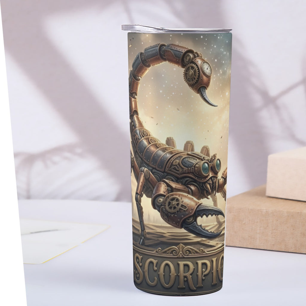 Portable Reusable Tumbler- Steampunk Scorpio