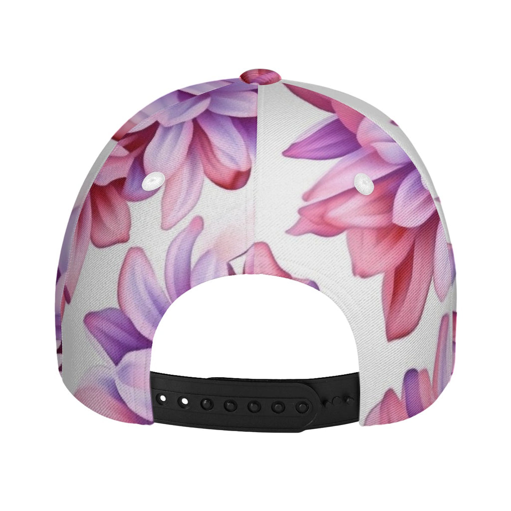 Pink Plumeria All-Over Print Peaked Cap